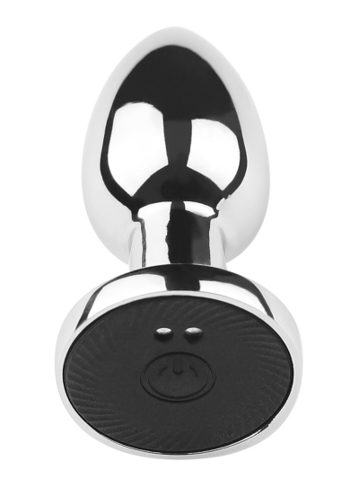 Plug vibrant acier inoxydable anal taille S avec télécommande, USB BOOTY 