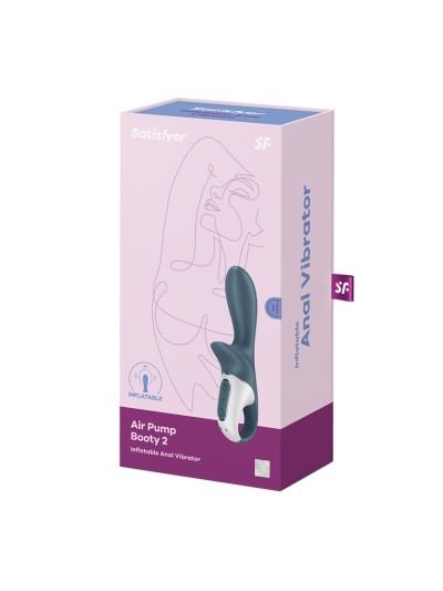 Vibromasseur gonflable anal gris USB Air Pump Booty 2 Satisfyer 