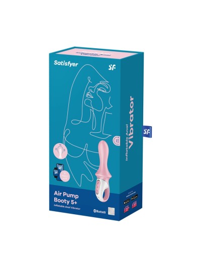 Vibromasseur anal gonflant connecté rose USB Air Pump Booty 5 Satisfyer 
