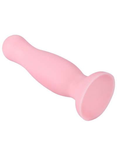 Plug anal ventouse rose pastel taille M 