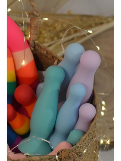 Plug anal ventouse rose pastel taille M 