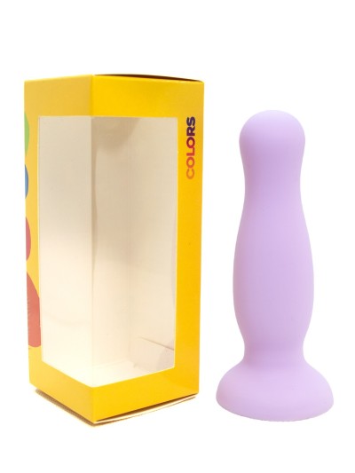 Plug anal ventouse violet pastel taille M 