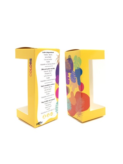 Plug anal ventouse multicouleur taille M 