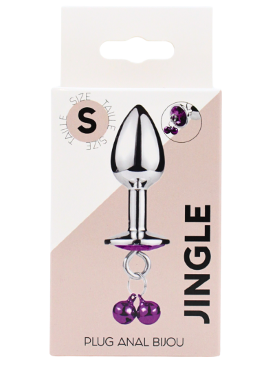 Plug bijou aluminium violet avec clochettes Taille S JINGLE 