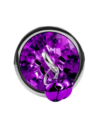 Plug bijou aluminium violet avec clochettes Taille S JINGLE 