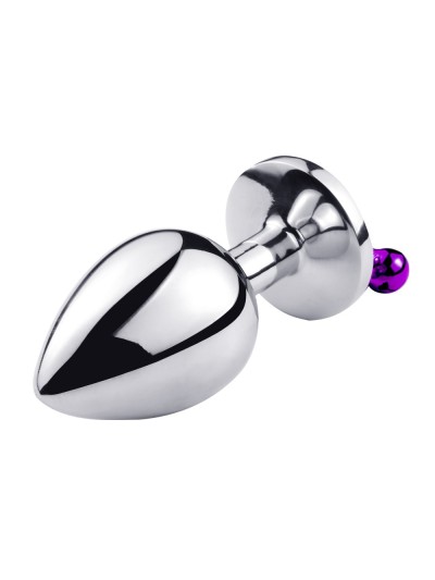 Plug bijou aluminium violet avec clochettes Taille S JINGLE 