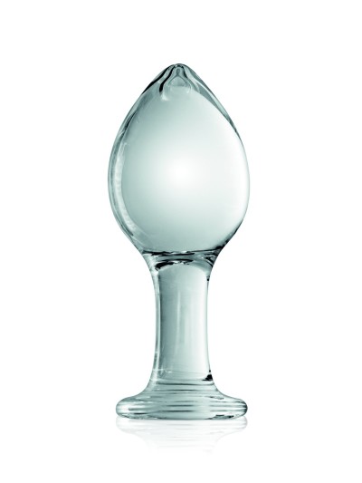 Plug anal boule en verre transparent n°32 Glossy 