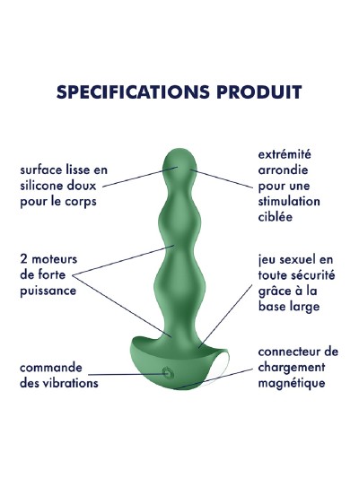 Plug anal vibrant vert Lolli plug 2 Satisfyer 