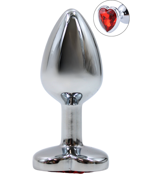 Plug bijou coeur en aluminium bijou rouge Small LOVELY 