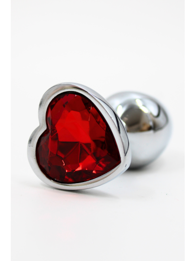 Plug bijou coeur en aluminium bijou rouge Small LOVELY 
