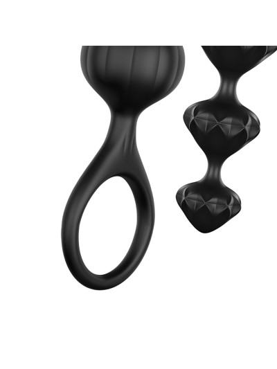 Lot de 2 chapelets noirs Love Beads Satisfyer 