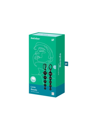 Lot de 2 chapelets noirs Love Beads Satisfyer 