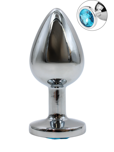 Plug bijou en aluminium bijou bleu Large HELIRA 