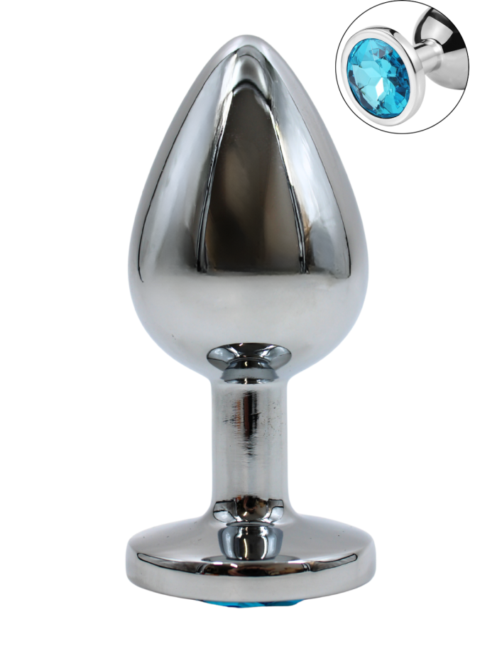 Plug bijou en aluminium bijou bleu Large HELIRA 