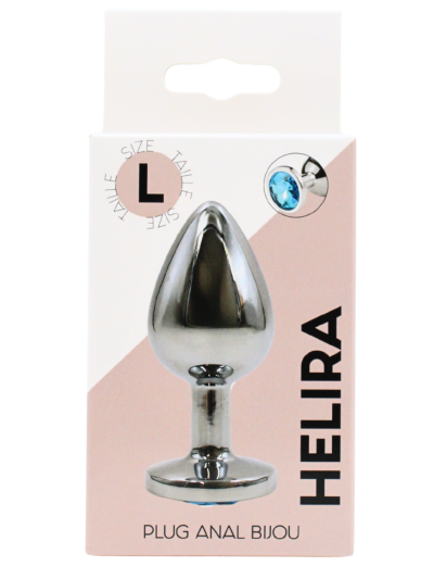 Plug bijou en aluminium bijou bleu Large HELIRA 