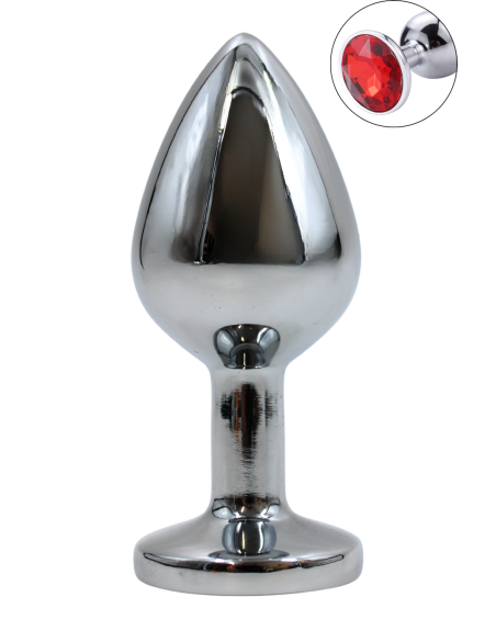 Plug bijou en aluminium bijou rouge Medium HELIRA 