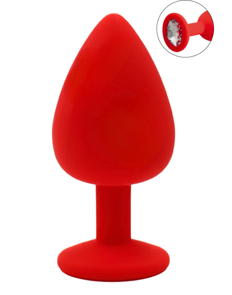 Plug rouge bijou cristal Large CHERRY 