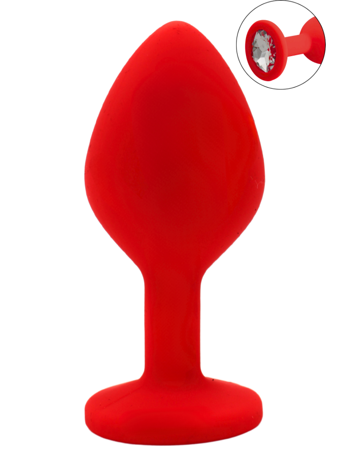 Plug rouge bijou cristal Medium CHERRY 