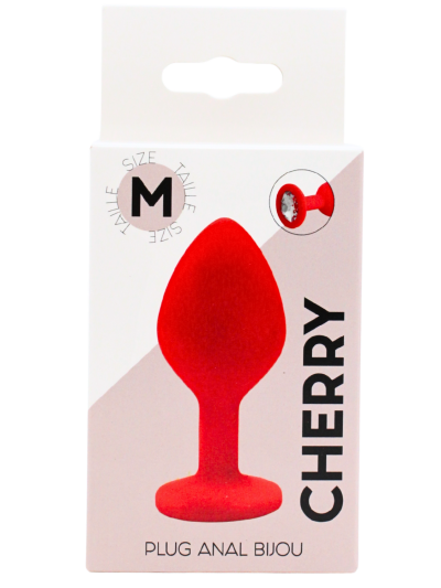 Plug rouge bijou cristal Medium CHERRY 