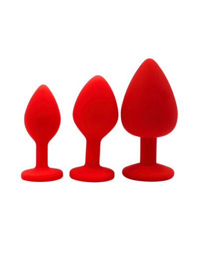 Plug rouge bijou cristal Medium CHERRY 