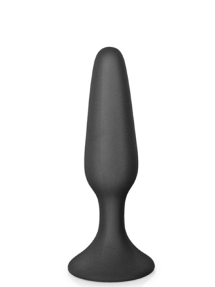 Plug anal noir 11.5cm avec ventouse 