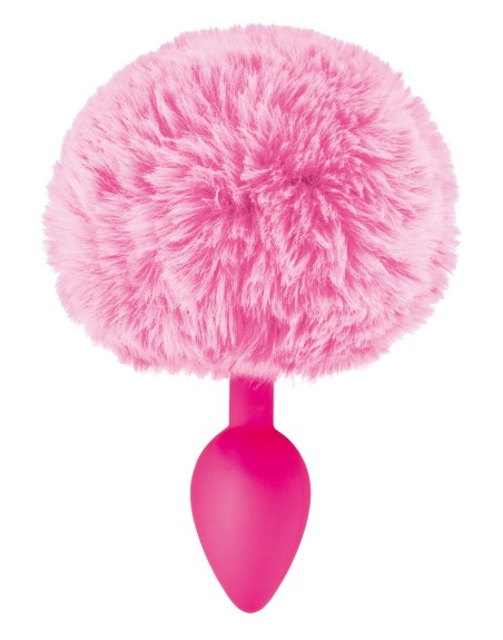 Plug anal pompon rose 