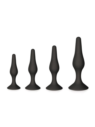 Coffret 4 plugs plaisir anal noirs 