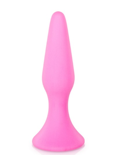 Plug anal ventouse rose moyen base large 