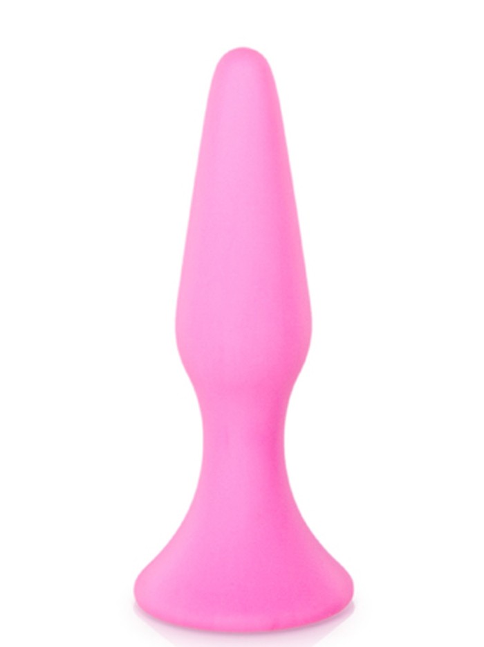 Plug anal ventouse rose moyen base large 