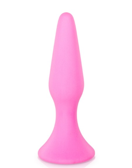 Plug anal ventouse rose moyen base large 