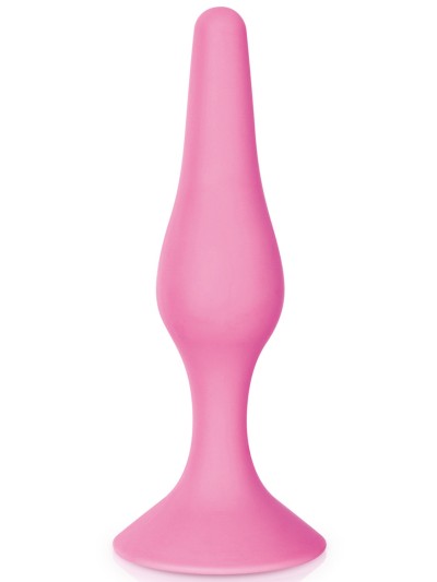 Plug anal ventouse rose taille L 