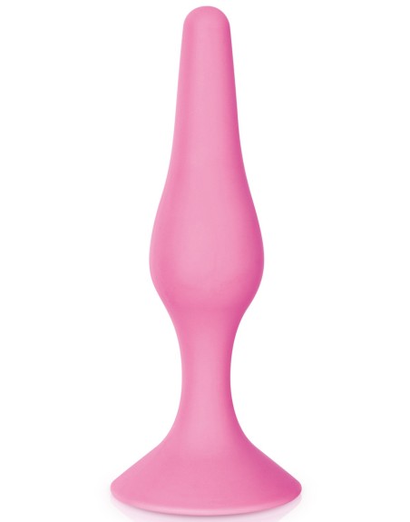 Plug anal ventouse rose taille L 
