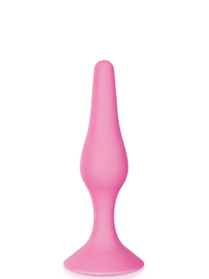 Plug anal ventouse rose taille S 