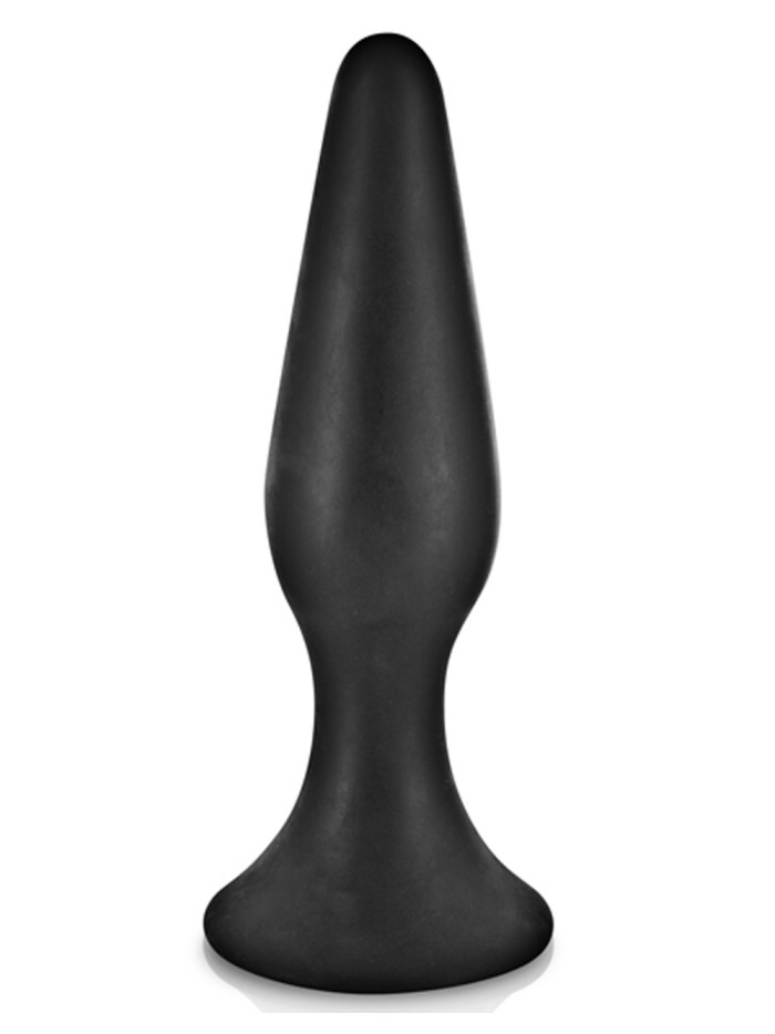 Plug anal noir 15cm avec ventouse 