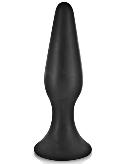 Plug anal noir 15cm avec ventouse 
