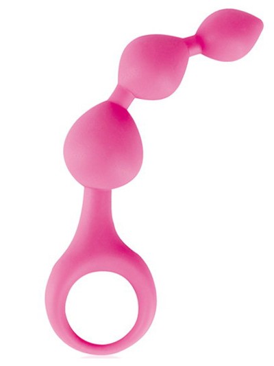Stimulateur anal rose à boules 