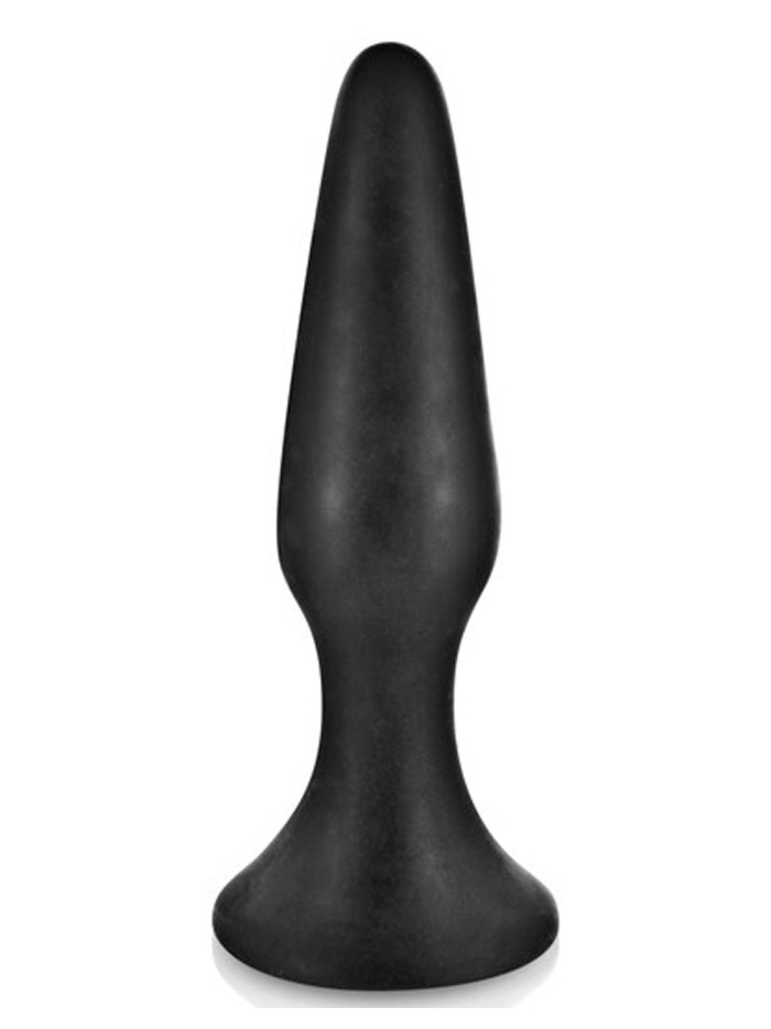 Plug anal noir 12.5cm avec ventouse 