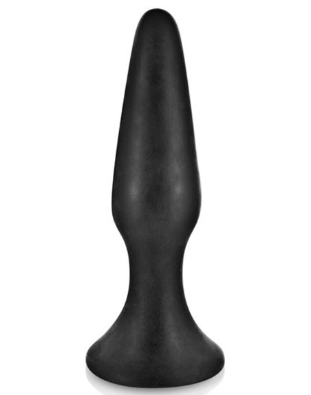 Plug anal noir 12.5cm avec ventouse 
