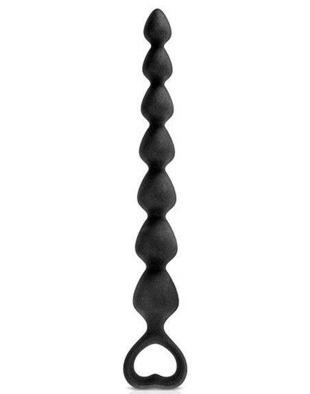 Chapelet plug anal noir 18cm 