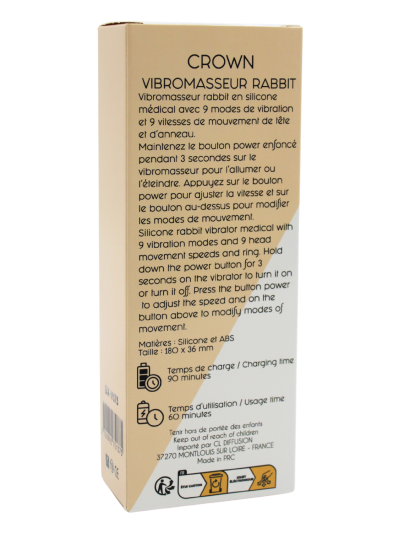 Vibromasseur Rabbit CROWN Double Action 