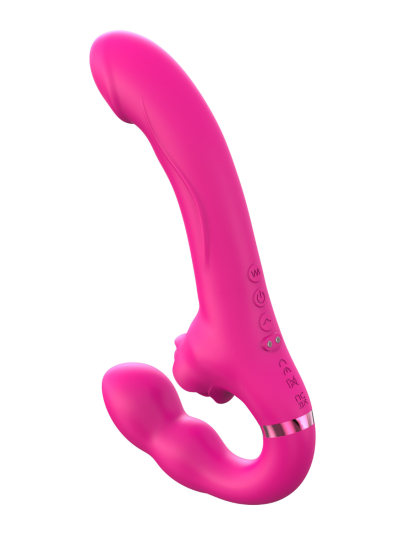 Vibromasseur ROSEA Strap-on Triple Action Télécommandé 