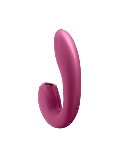 2 en 1 Vibromasseur point G avec stimulateur clitoris connecté USB rouge Sunray Satisfyer 
