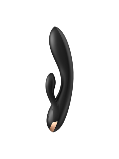 Vibromasseur rabbit noir double stimulation clitoris Double Flex Satisfyer 