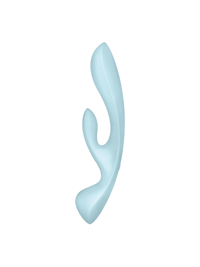 2 en 1 Rabbit point G avec stimulateur de clitoris et Wand Bleu USB Triple Oh Satisfyer 