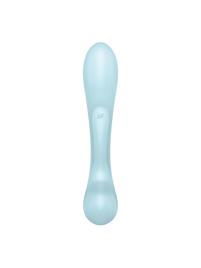 2 en 1 Rabbit point G avec stimulateur de clitoris et Wand Bleu USB Triple Oh Satisfyer 