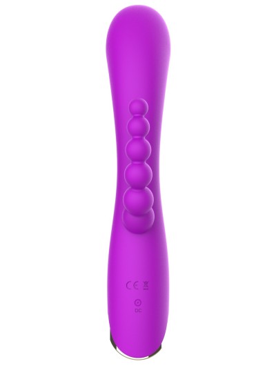 Vibromasseur triple stimulation très puissant violet USB 