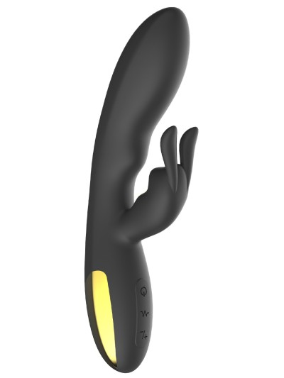 Vibromasseur rabbit noir Luxe très puissant, USB 