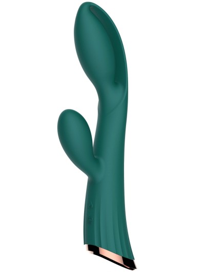 Vibromasseur vert avec stimulateur de clitoris LRIS USB 