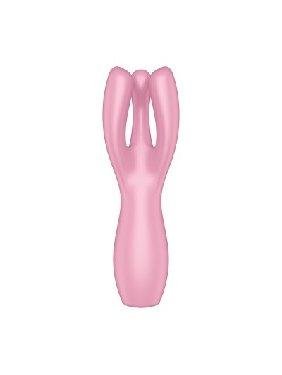 Vibromasseur point G avec stimulateur de clitoris USB rose Threesome 3 Satisfyer 