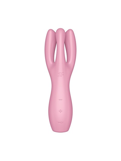 Vibromasseur point G avec stimulateur de clitoris USB rose Threesome 3 Satisfyer 